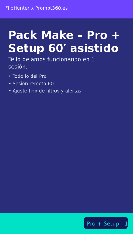 Pack Make – Pro + Setup 60′ asistido
